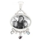 Family Silver Etched Pendant