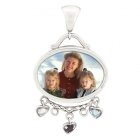 Family Silver Photo Pendant