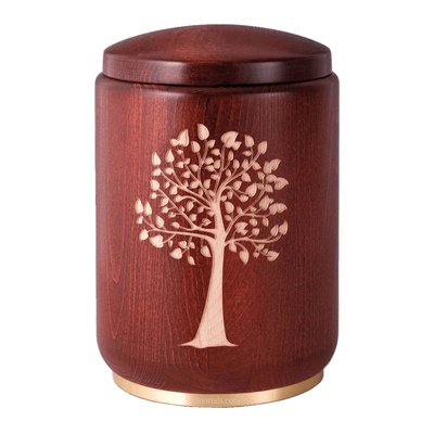 Family Tree Wood Cremation Urn