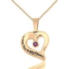 February Gold Heart Keepsake