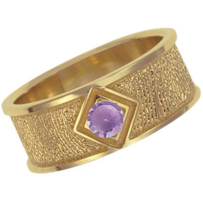 February Birthstone 14k Yellow Gold Ring Print Keepsake