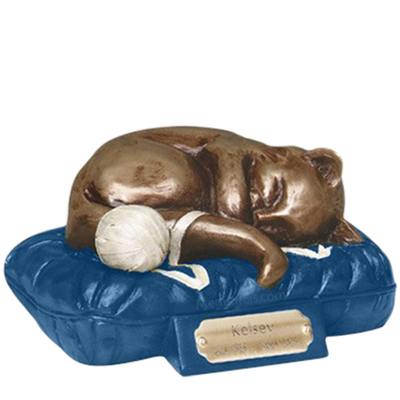 Feline Dreams Blue Cremation Urn