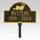 Feline Pet Bronze Memorial Plaque