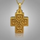 Filigree Pet Cross with Heart Memorial Jewelry II
