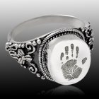 Filigree Cremation Print Rings