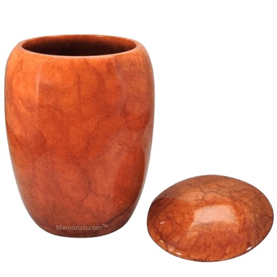 Flaming Stone Cremation Urn