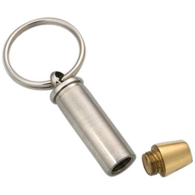 Flat Bullet Cremation Keychain