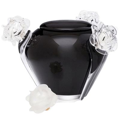Fleur Noir Glass Cremation Urn