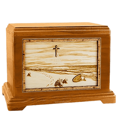 Footprints Mahogany Hampton Cremation Urn