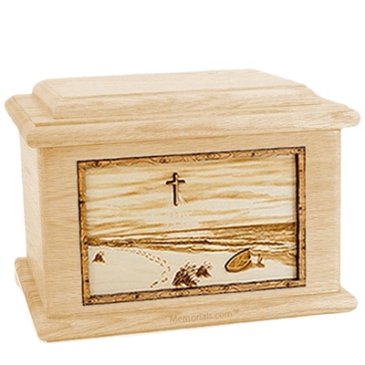 Footprints Maple Memory Chest Cremation Urn