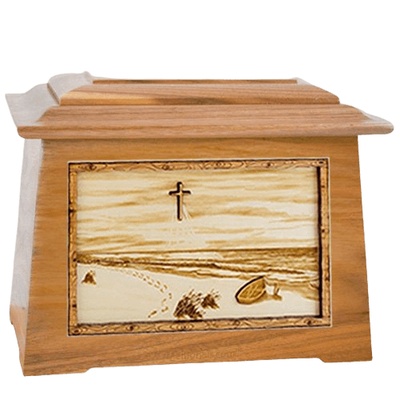 Footprints Oak Aristocrat Cremation Urn