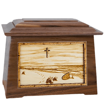 Footprints Walnut Aristocrat Cremation Urn