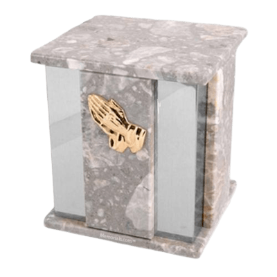 Foresta Grey Stone Silver Marble Urn