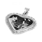 Forever White Gold Etched Pendant