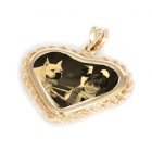 Forever Yellow Gold Etched Pendant