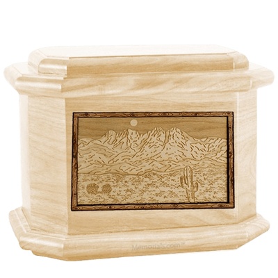 Four Peaks Maple Octagon Cremation Urn