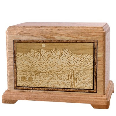 Four Peaks Oak Hampton Cremation Urn