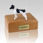 Fox Terrier Smooth Black & White Large Dog Urn