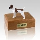 Fox Terrier Smooth Brown & White Large Dog Urn