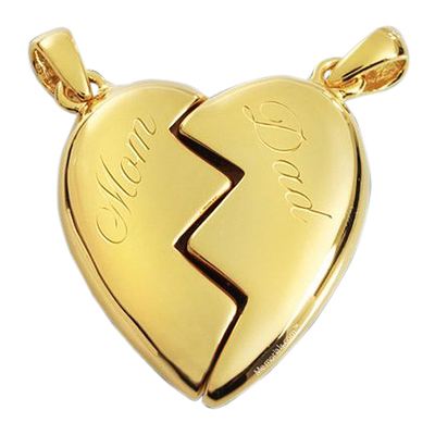 Fractured Heart Cremation Pendant IV
