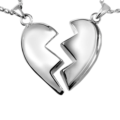 Fractured Heart Cremation Pendant