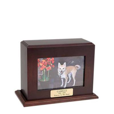 Framed Walnut Horizontal Photo Medium Pet Urn