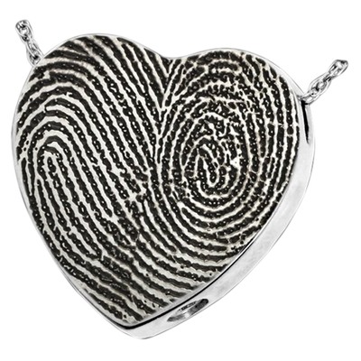 Full Heart Sterling Cremation Print Keepsake