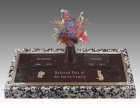 Pet Cremation Headstone with a Vase