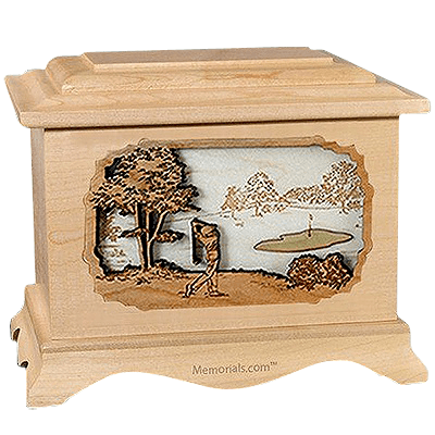 Golf Maple Cremation Urn for Two