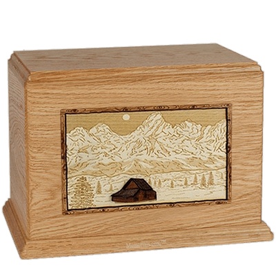 Grand Tetons Oak Companion Urn