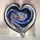 Galaxy Heart Ash Glass Weight