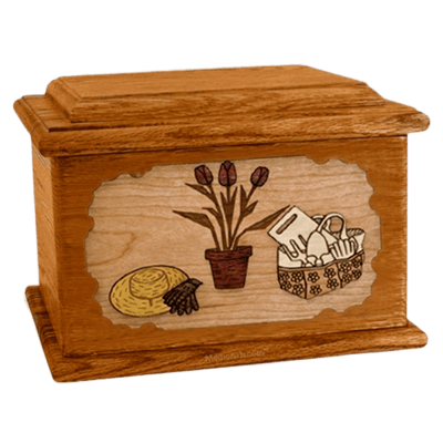 Gardening Mahogany Memory Chest Cremation Urn