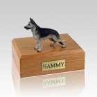 German Shepherd Black & Silver Large Dog Urn