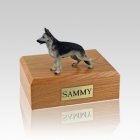 German Shepherd Black & Silver Medium Dog Urn