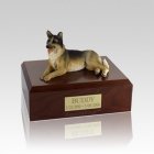 German Shepherd Laying Medium Dog Urn