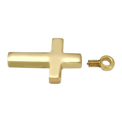 Gilded Cross Cremation Pendant