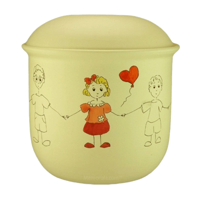 Girl Balloon Child Urn