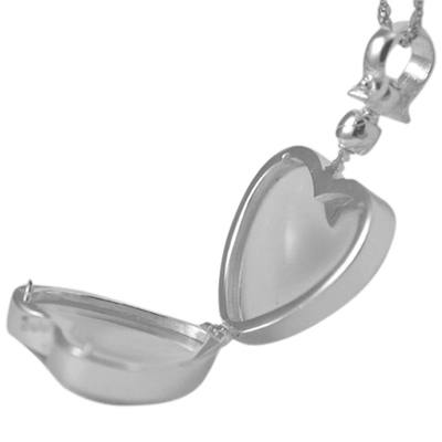 Heart Glass Locket Memorial Jewelry