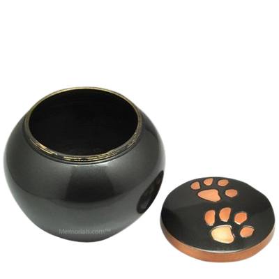 Glossy Paw Print Small Urn