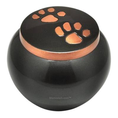 Glossy Paw Print Small Urn