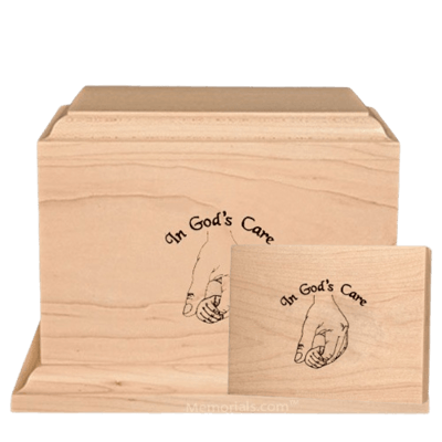 Gods Care Children Wood Cremation Urns