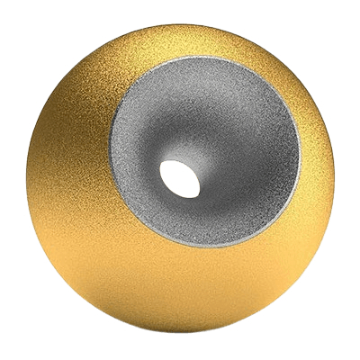 Gold Chrome Sand Orb Urn