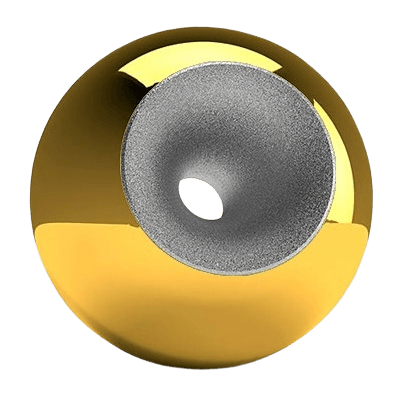 Gold Chrome Splice Orb Urn