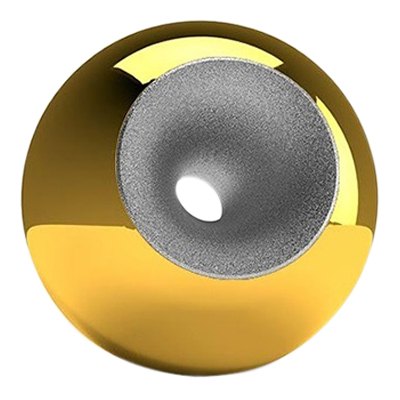 Gold Chrome Splice Sphere Pet Urn