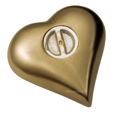 Gold Heart Keepsake Cremation Urn