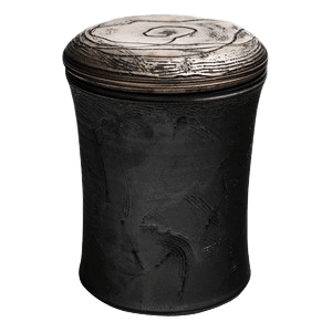 Golden Black Ceramic Urn