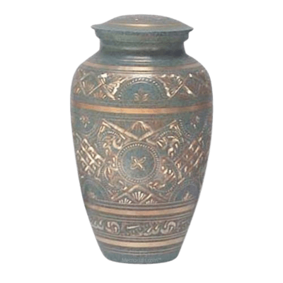 Golden Green Waters Cremation Urn