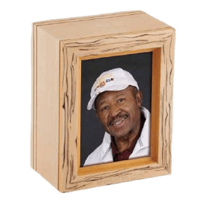 Natural Grain Frame Wood Cremation Urn