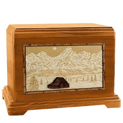 Grand Tetons Mahogany Hampton Cremation Urn