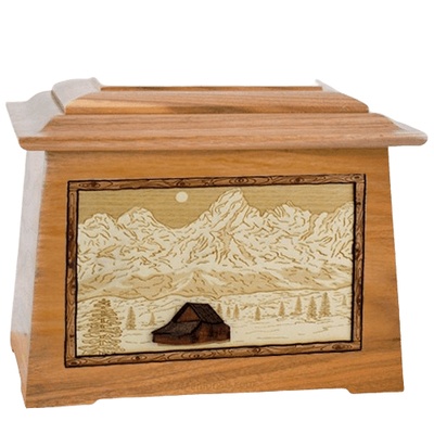 Grand Tetons Oak Aristocrat Cremation Urn